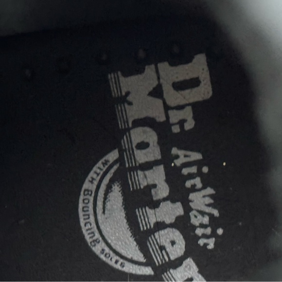 Dr. Martens Jadon Blk Leather Platform Lace-Up Boots with Yellow Stitching Sz. 7 - Picture 14 of 15